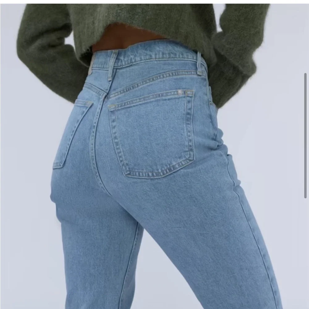 NWT Everlane The Original‎ Cheeky Cotton Jean Stone Washed Sky 27 Straight Crop